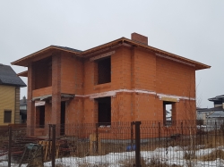 Строительство дома из теплой керамики. КП Новорижский 2020 г.
